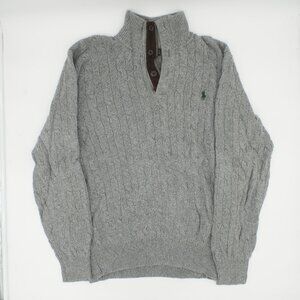 POLO RALPH LAUREN KNIT HALF BUTTON SWEATER